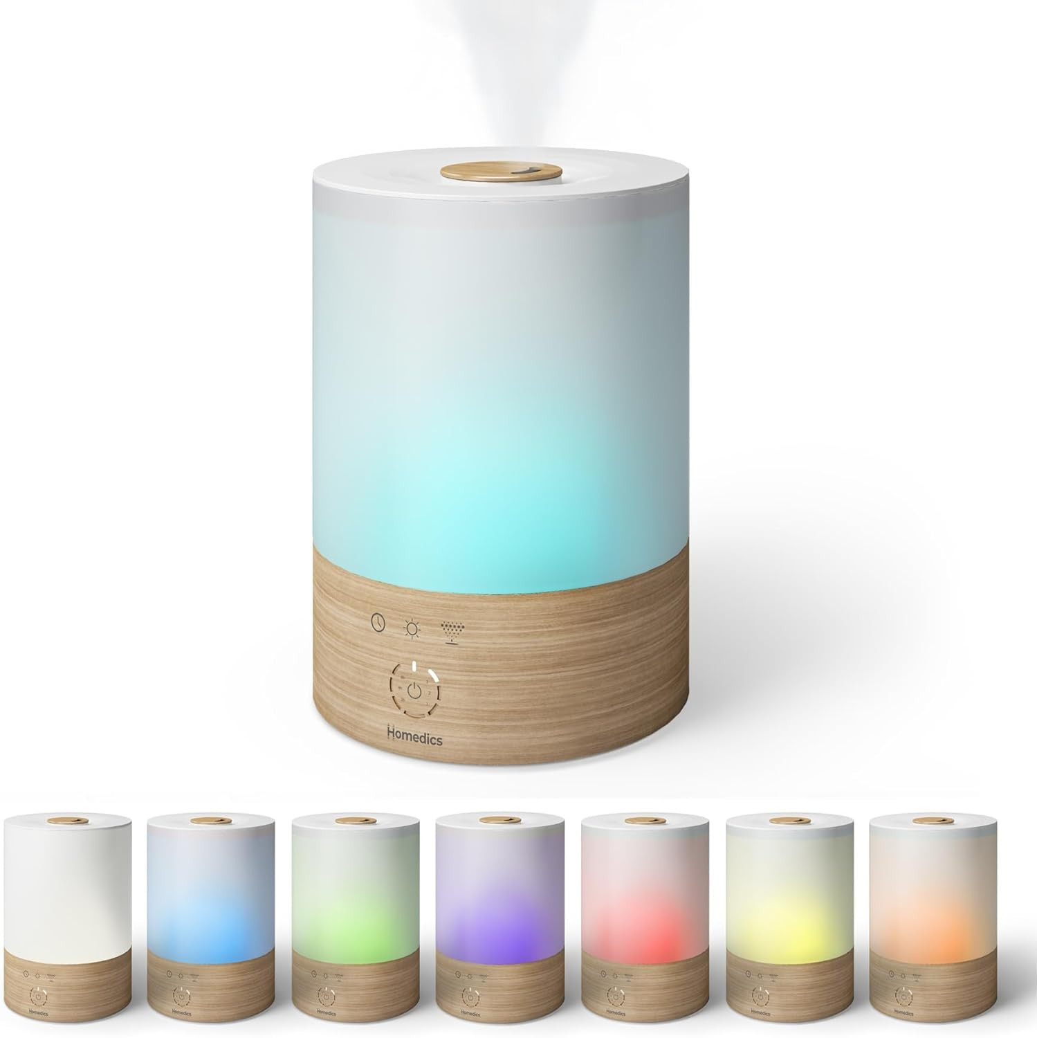 With 8-color Night Light & Aromatherapy