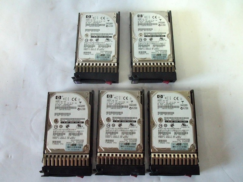 Lot Of 5 HP 300GB SAS 10K RPM 2.5-inch SC Enterprise HDD 518194-002 DG0300FARVV