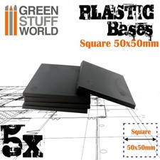 Green Stuff World Plastik Bases Eckig 50x50mm...