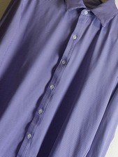 Mizzen  Main Shirt Mens XL Purple Gingham Spinnaker Trim Fit Performance USA