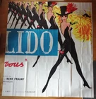 LIDO PARIS NIGHTCLUB CABARET ORIGINAL GIANT POSTER 560x360 cm '61 GRUE