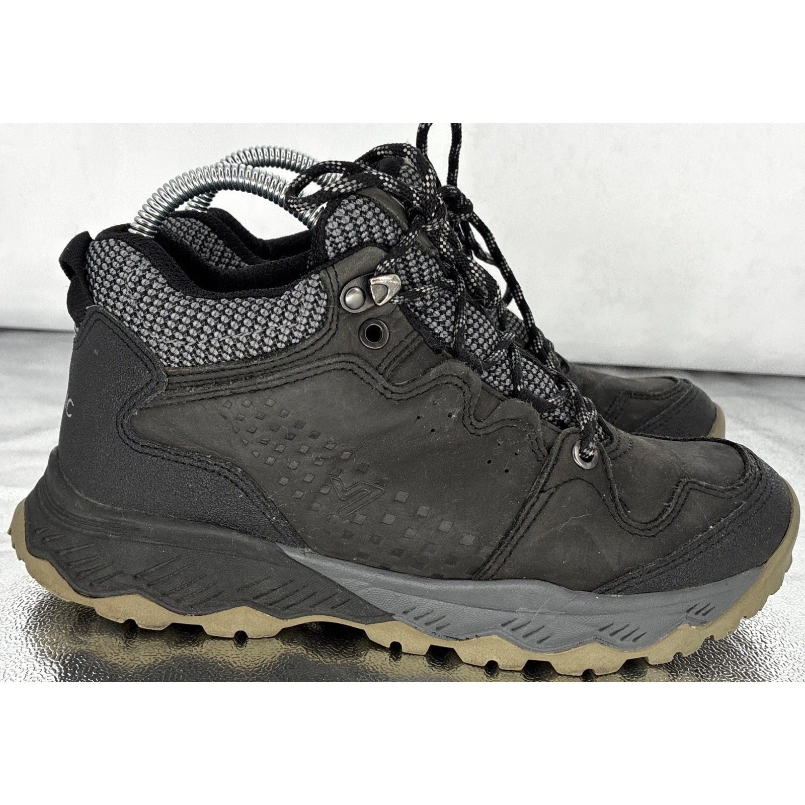 Vionic Sz 8 Black Leather 3105 Everett Hiking Walking Camping Performance Boots