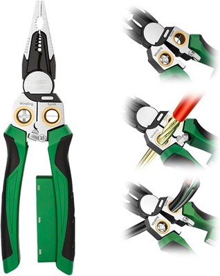 Upgrade 8 in 1 Wire Stripper with Voltage Tester,Multifunctional Heavy Duty W...