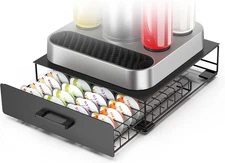 Storage Drawer for Cocktail Pods, Stackable Holder for 40 Pods - Black