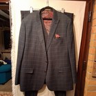 Joe Browns The Dapper Gent Mens 3 Piece Black Check Suit Size 54R 46W 31L