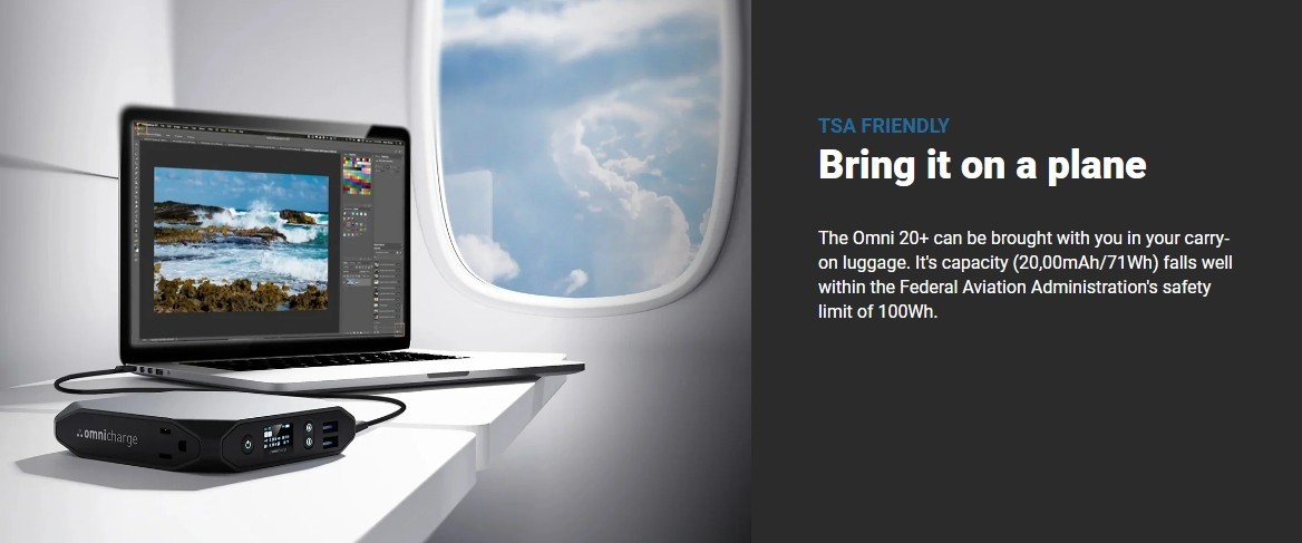 Power Bank Portable Omni 20+Bundle(Omnicharge) Fast,Recharging,Wireless Charging