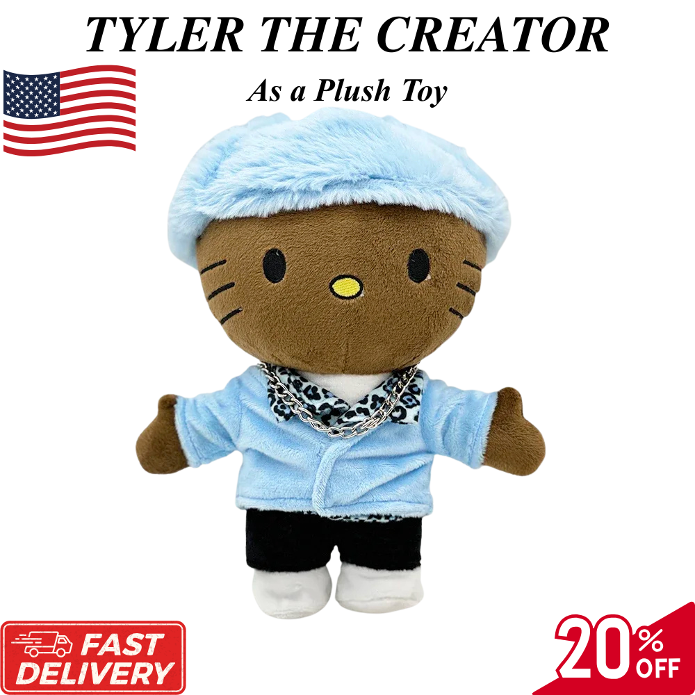 Hello Kitty As TYLER THE CREATOR Plush Doll Stuffed Figure Singer Soft Toy  24cm