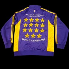 RARE Vintage Adidas LA Lakers Anniversary Edition World Champions Track Jacket M