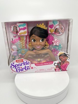 ZURU Sparkle Girlz Styling Princess Frisierkopf 50+ Teile Puppenkopf