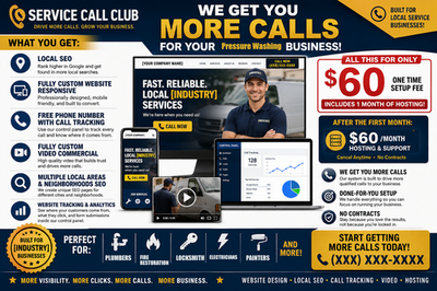 #ad Pressure Washing Website Design Local SEO Call Tracking Get More Calls Video $60.00