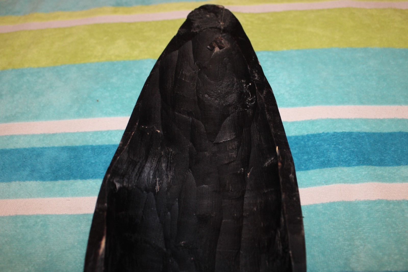 Vintage Hand Carved African Wooden Tribal Face Mask Wall Hanging 16.5" 