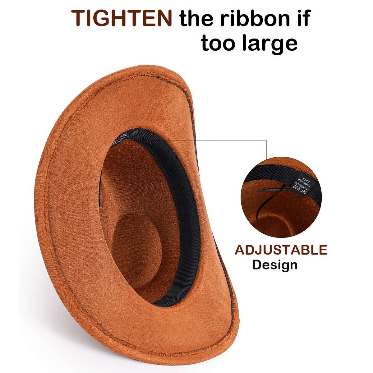 Suede Leather Men Women Classic Cowboy Western Hat Cowgirl  display picture 1