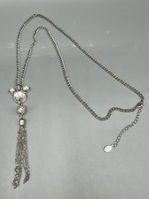 Disney Signed Crystal Rhinestone Mickey Mouse Pendent Chain Necklace