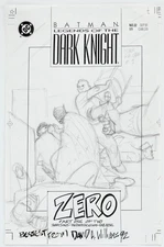 1992 Batman v Mr Freeze Unpublished #1 Variant Cover ORIGINAL ART David Williams