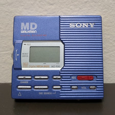 Sony Walkman MZ-R90 MiniDisc Recorder Blue Digital Mega Bass