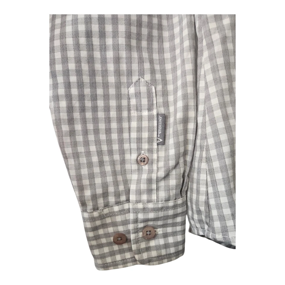 Michigan State Spartans Womens Medium Shirt Button-Up Grey White - Image 4 of 4