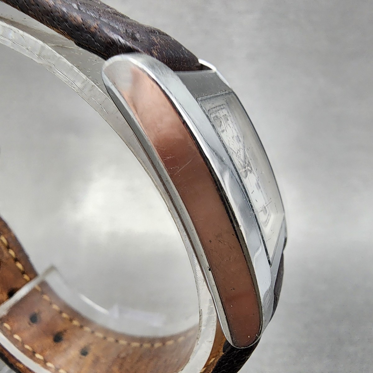 Bulova Tank Watch Women 21mm White Dial Silver Black Leather Band New Battery Bulova Watch Women main image 4