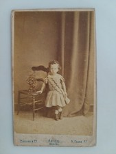 CDV: Cute Child Curly Hair Chair: Phillips & Co: Bristol