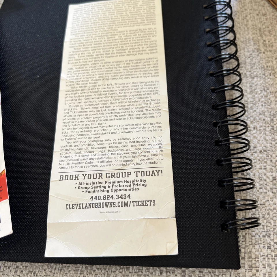 Cleveland Browns Full Tickets 2010 vs Steelers & Jets  D’Qwell Jackson Alex Mack - Image 4 of 4