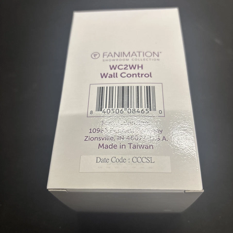 Fanimation WC2WH 3 Speed Ceiling Fan and Light Wall Control | White - Image 2 of 3