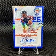 2025 Panini Prospect Edition Esteban Mejia Blue Prizm Autograph /149 #40 Orioles