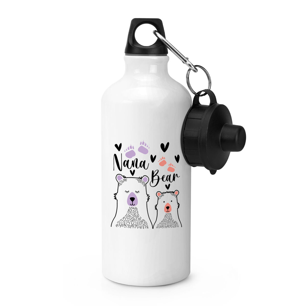 Nana Bear Sports Water Bottle Mothers Day Worlds Best Awesome Grandma Nanny Love