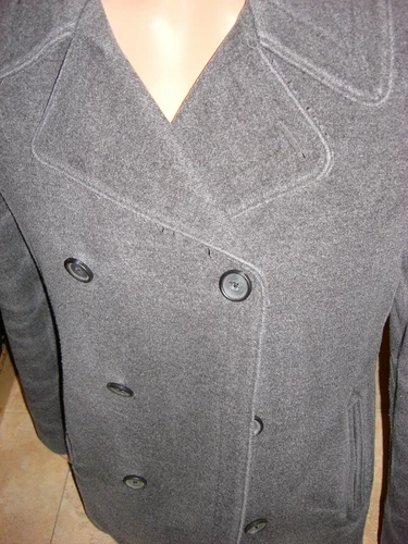 NEW $800 MARC JACOBS SLIM WOOL DOUBLE BREASTED DISTRESSED PEACOAT JACKET COAT image 4