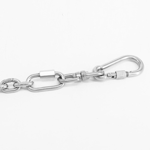 Stainless Steel Carabiner Clip Snap Hook Spring Loaded Carabina Carbine 40-180mm - Picture 4 of 33