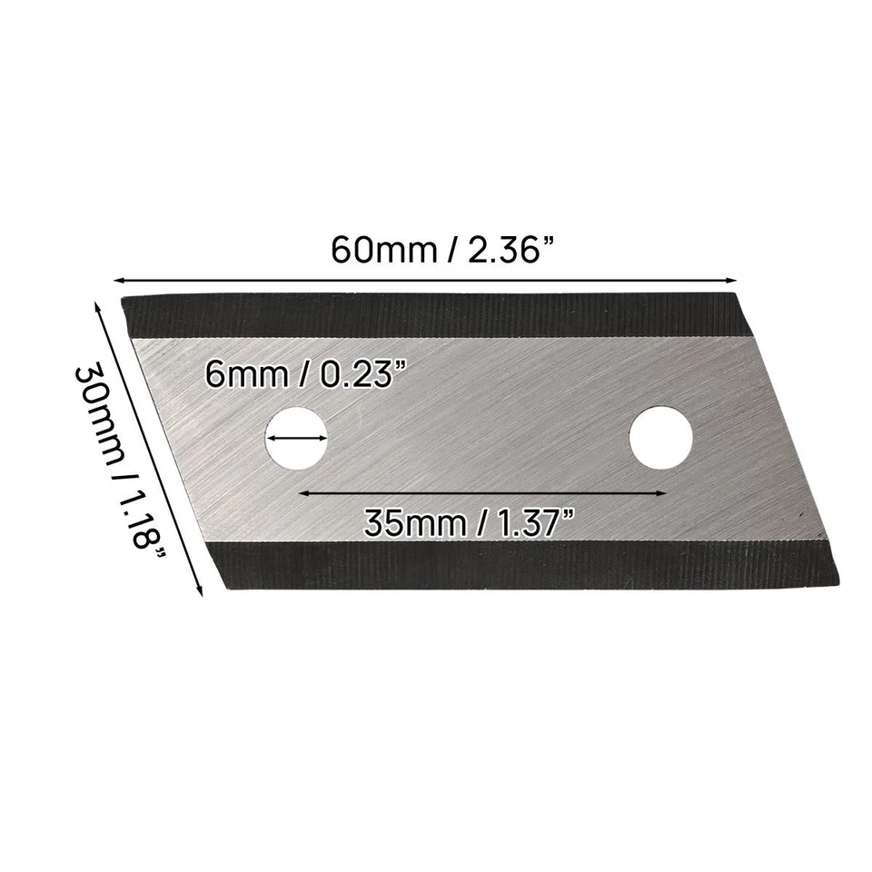 2X Häcksler Schredder Klinge Gartenhäcksler Messer Ersatzklingen mit M6 Schraube - Bild 3 von 4