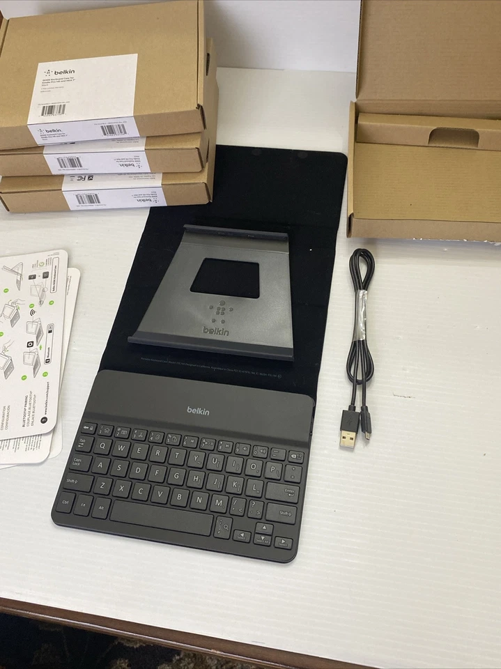 Set Of 4 New Belkin QODE Keyboard W/ Case for Kindle Fire HD and HDX 7" in Black - Image 3 of 4