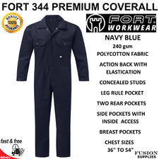 QUALITY COVERALLS / OVERALLS,BLUE,MECHANICS,ENGINEERING,FARM,HEAVY DUTY.WORK.DIY