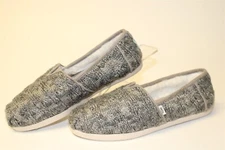 TOMS Knit Loafer Womens Size 6 Cement Chunky Cable Knit Alpargata Shoes 10018878