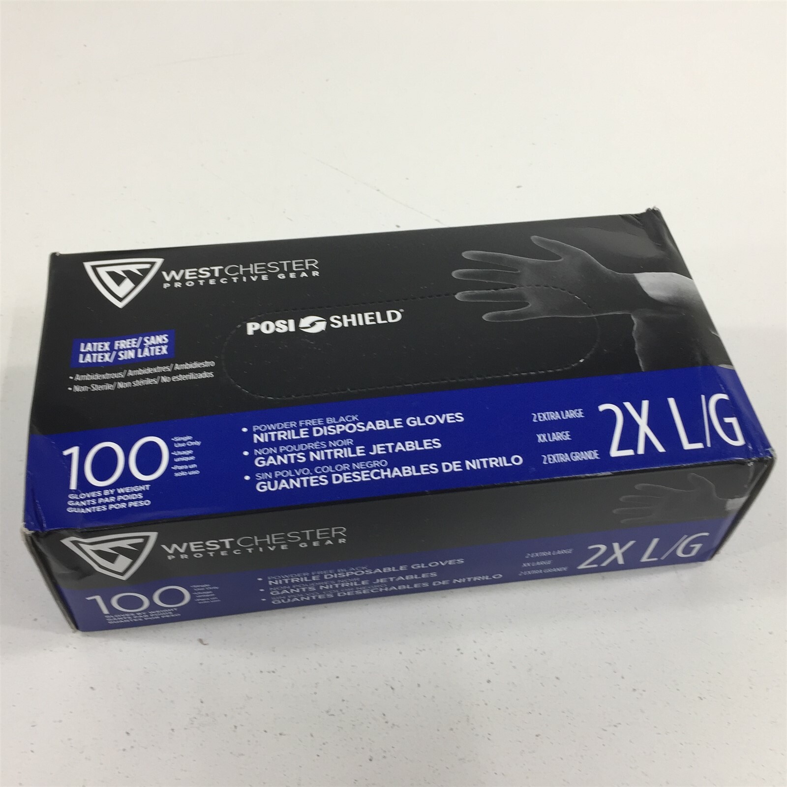 Westchester 2920 Nitrile Disposable Gloves Black 2XL/XL 5 Mil Box of