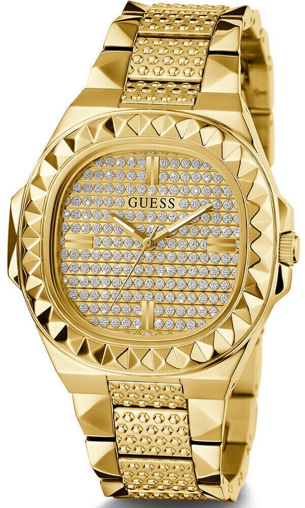Guess Rebel Man Gold Band & Dial Quartz Square Watch GW0622G1 | eBay
