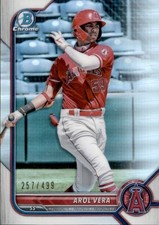 2022 BOWMAN CHROME PROSPECT REFRACTOR LOS ANGELES ANGELS AROL VERA /499 #BCP-101