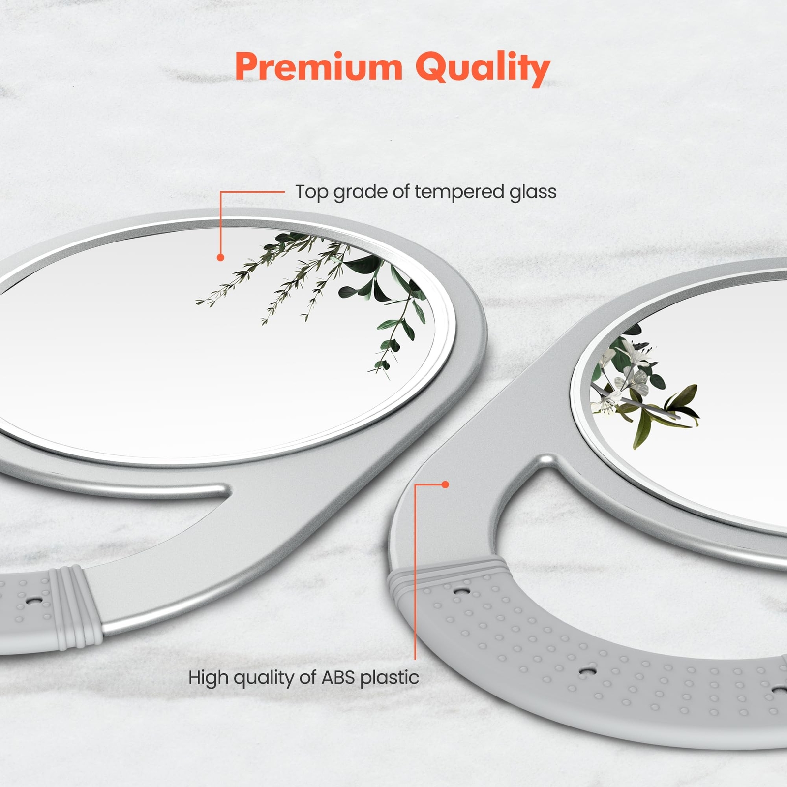 TASALON Unbreakable Hand Mirror, Hand Mirrors with Handle, Salon Mirrors, Bar...