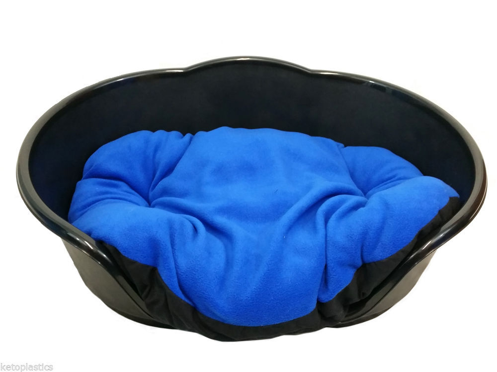 LUXURY comfortable black plastic pet bed with cushion 4 sizes & 10