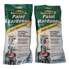Homax Paint Hardener 3535 Easy Disposal Of Leftover Water-Based Paint Lot Of 2 