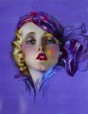 1936 Zoë Mozert Pin-Up Poster Print Radiant Art Deco Vintage Flapper Dream Girl