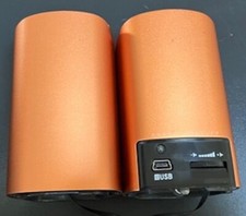 Vintage Burnt Orange Enzatec USB SP302OG Power Speakers