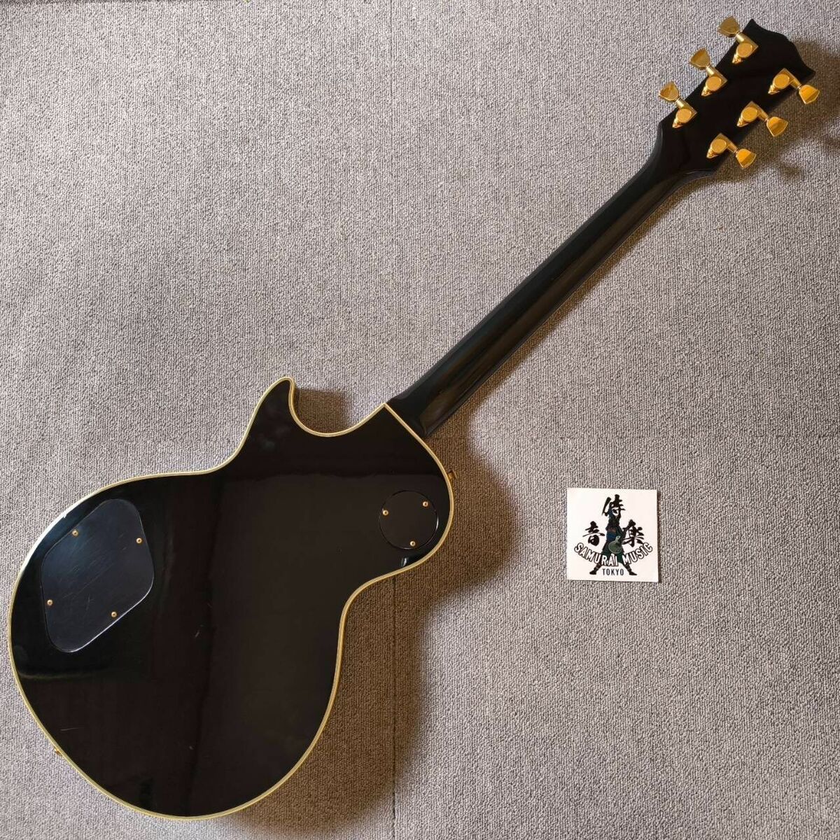 Burny Les Paul Custom Black RLC-60 Electric Guitar Lightning Burny Les Paul Custom Black RLC-60 Electric Guitar Lightning