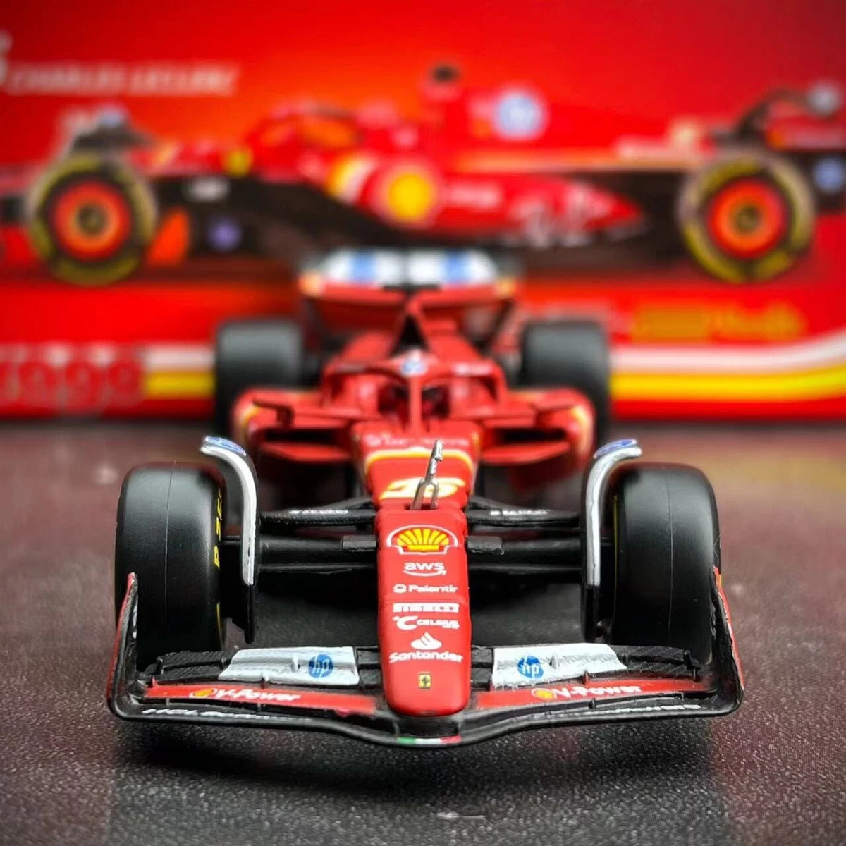 Bburago 1/43 Scuderia Ferrari HP F1 Team SF-24 GP 2024 #16 Bburago 1/43 Scuderia Ferrari HP F1 Team SF-24 GP 2024 #16