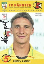 Jürgen Kampel - FC Karyntia - Karta z autografem - Piłka nożna