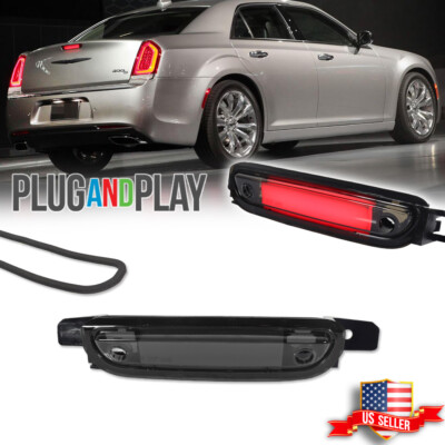 Smoked 3RD Rear High Mount Brake Stop Red LED Light For 2015-2023 Chrysler 300