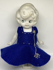 Vintage Porcelain Kewpie Doll Girl String Arms Frozen Legs Made In Japan 40's
