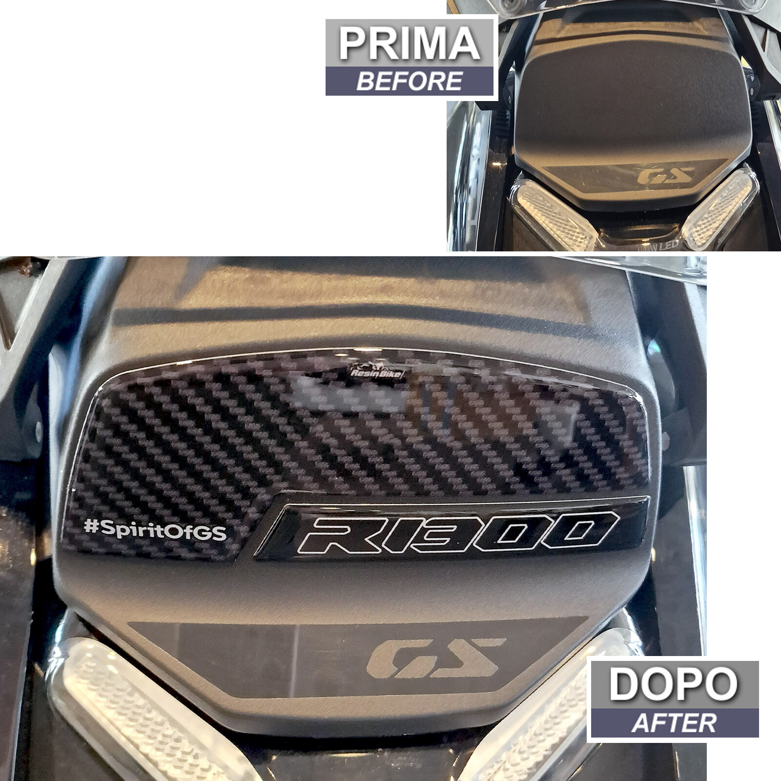 Autocollants Pare-Brise Moto 3D Résine Compatible Avec BMW R 1250 GS