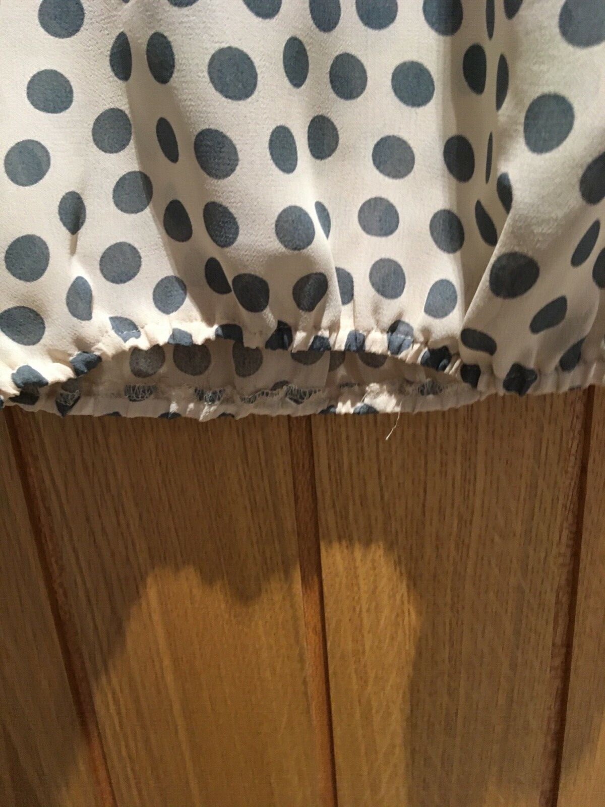 River Island Crepe Effect  Teal and Cream Spotted Blouse 6 image 4