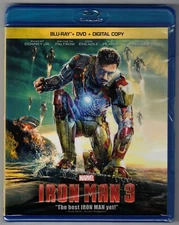 NEW! SEALED! Iron Man 3 [2012] Blu-ray + DVD (Robert Downy Jr., Gwyneth Paltrow