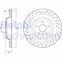 2X Delphi BG4699C Bremsscheibe FüR MERCEDES-BENZ