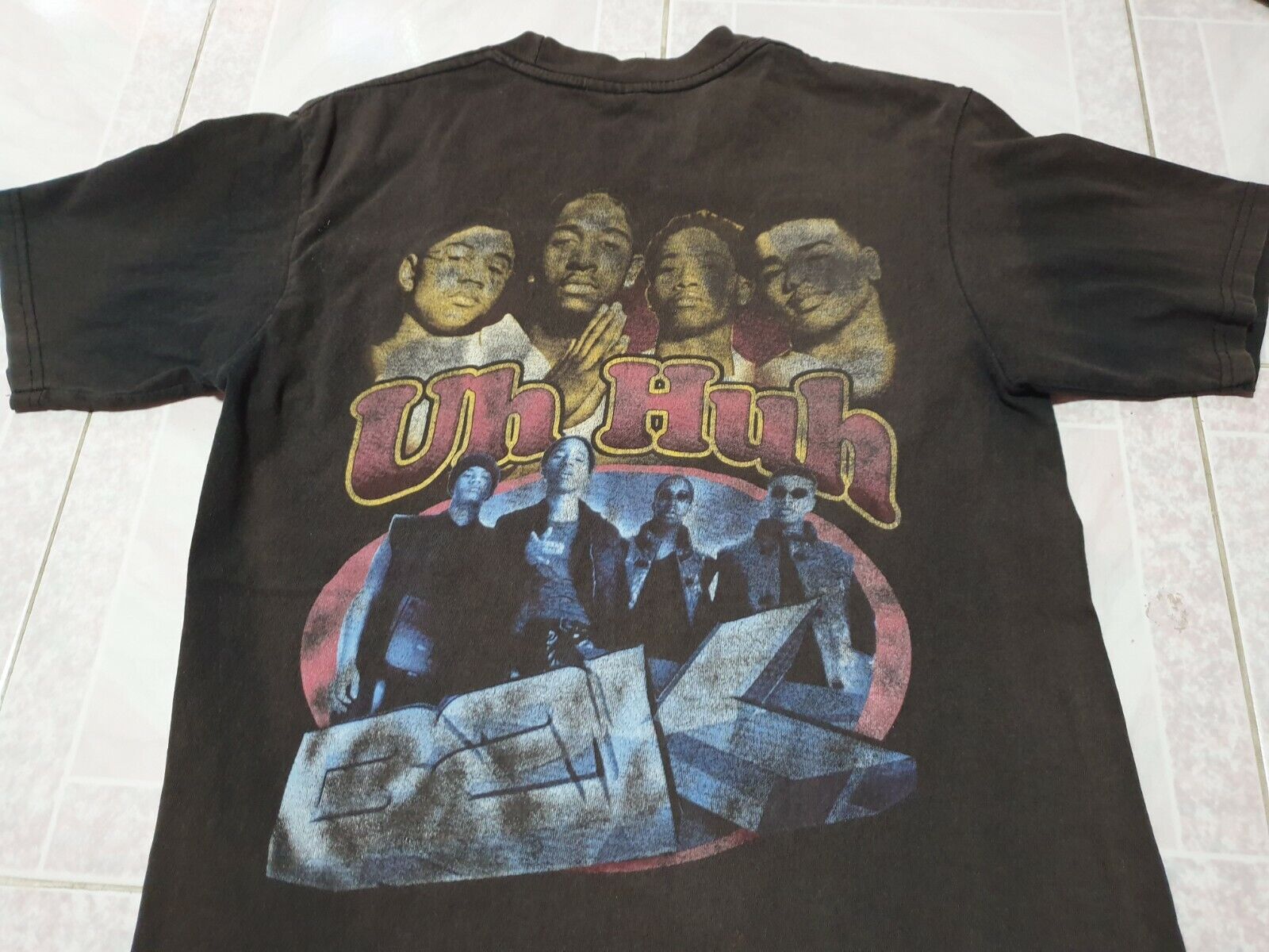 Rare Vintage 90s Vintage B2K R&B “Uh huh” hiphop rap tee R&B T shirt crazy  faded